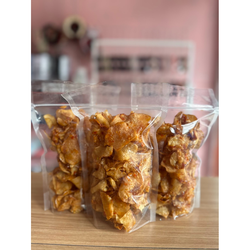 keripik ubi jalar viral pedas manis