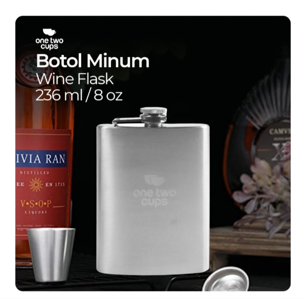 Botol minum wine bir hip flask stainless steel