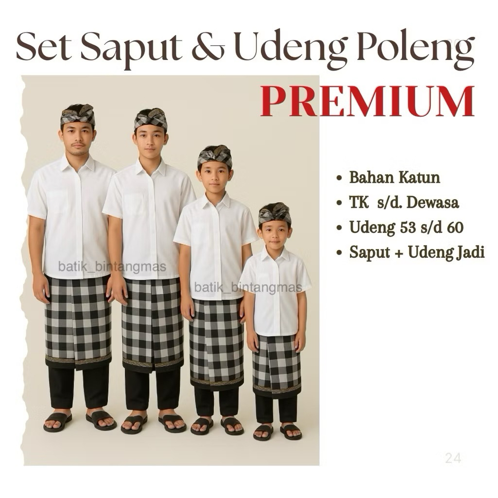 Set Saput & Udeng Jadi PREMIUM Anak s/d Dewasa