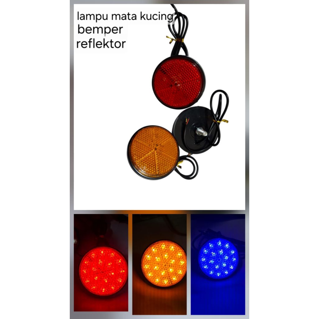 Lampu mata kucing bulat lampu replector mobil universal