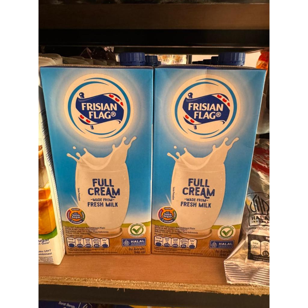 Frisian Flag UHT Full Cream 946 Ml Susu Cair/susu uht frisian flag full cream