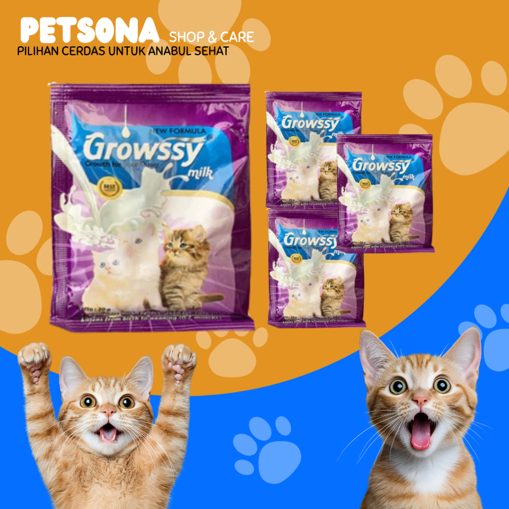 Growssy Kitten Milk 20g Susu Anak Kucing 0-2 Bulan