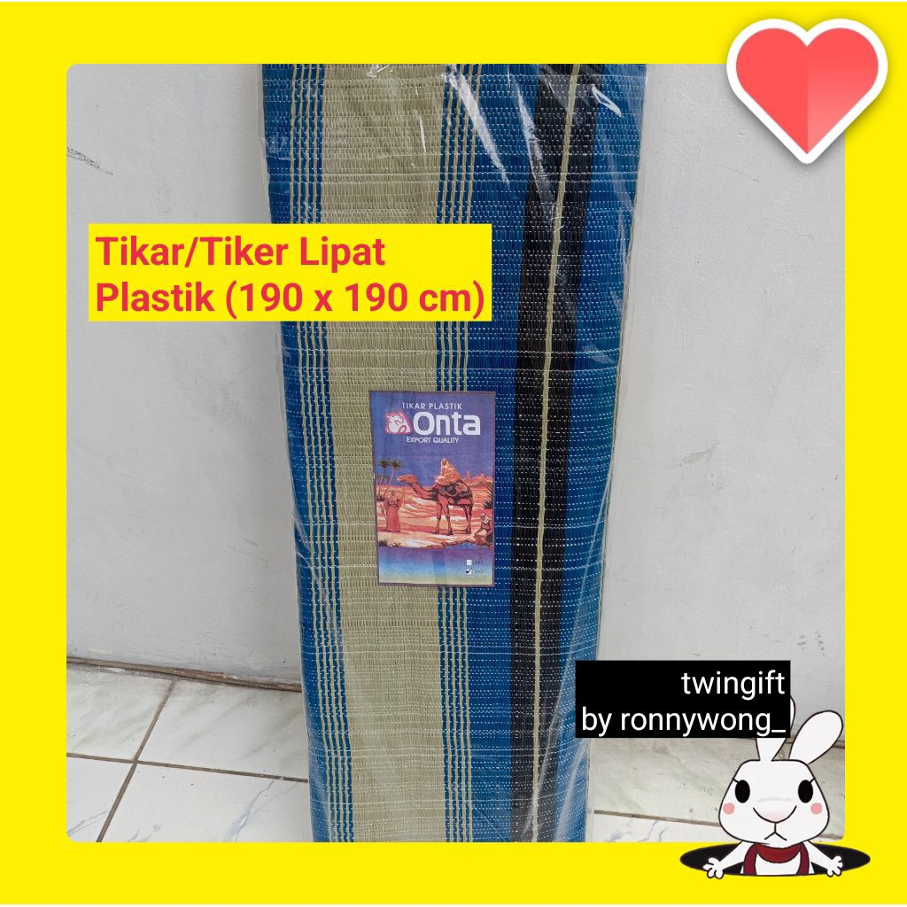 Tikar lantai/tikar Lipat, plastik, cap Onta, ukuran 190 x 190 Cm
