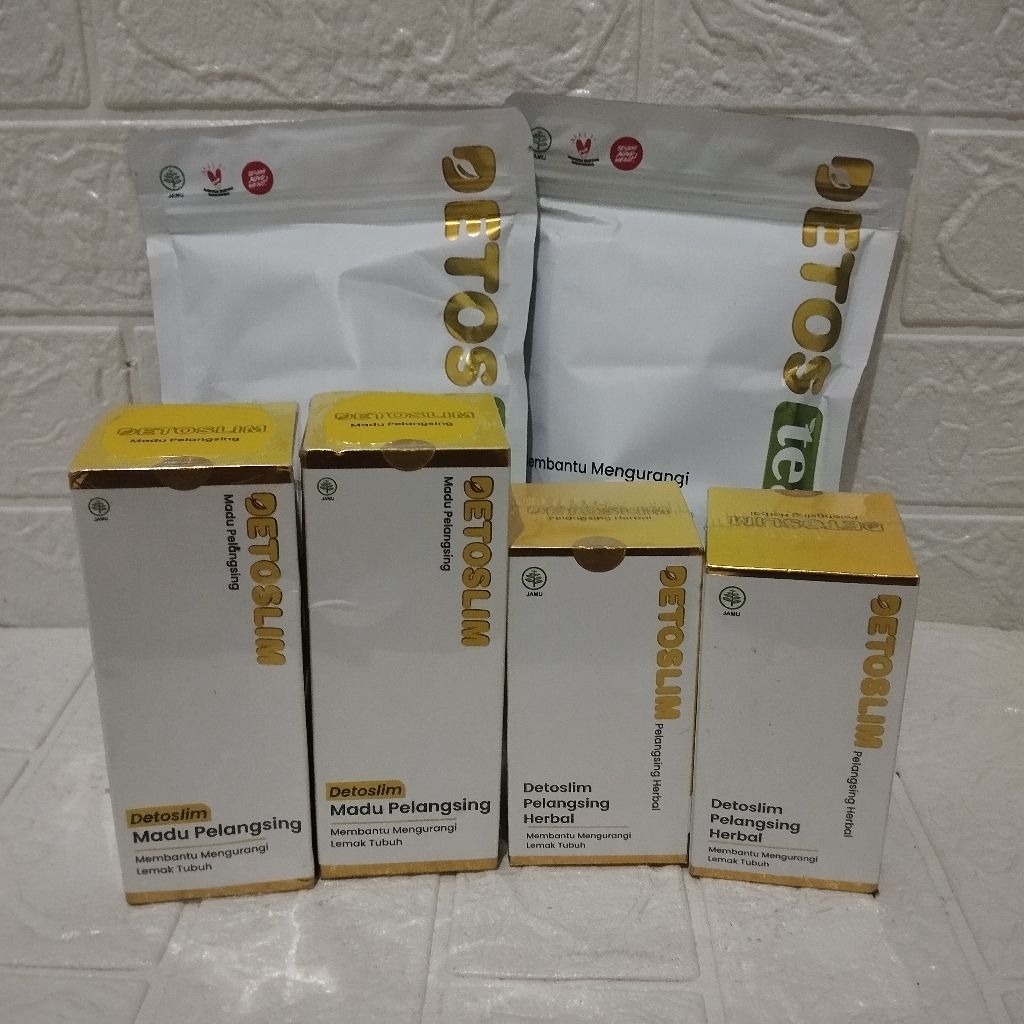 [ ORIGINAL Detoslim ] Detoslim Madu Pelangsing 280gr, Kapsul pelangsing herbal 30kapsul,Tea Detoslim