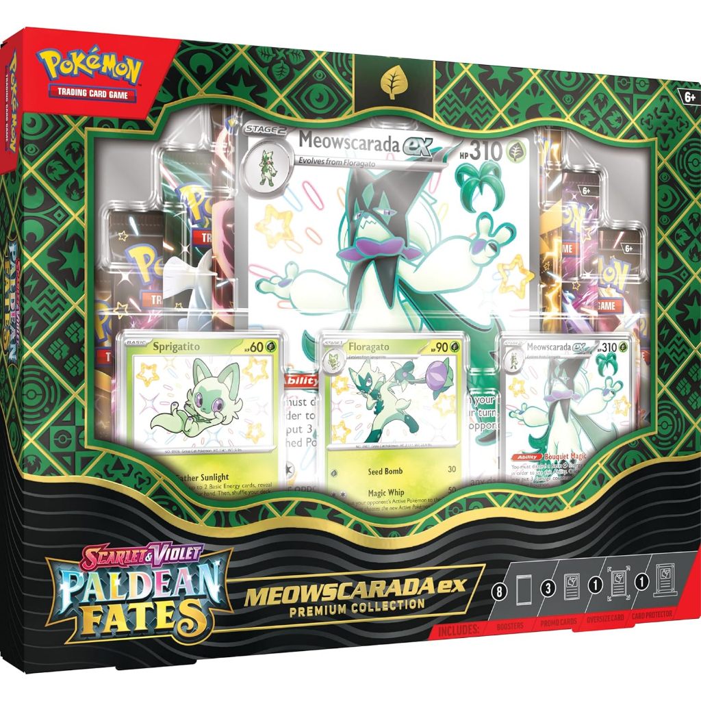 POKEMON TCG: Scarlet and Violet: PALDEAN Fates: POKEMON EX Premium Collection - Shiny Sprigatito