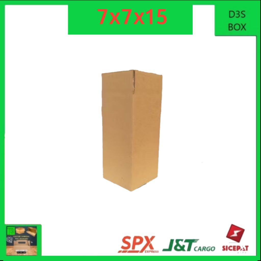 Dus 7x7x15 bahan Singgle wall