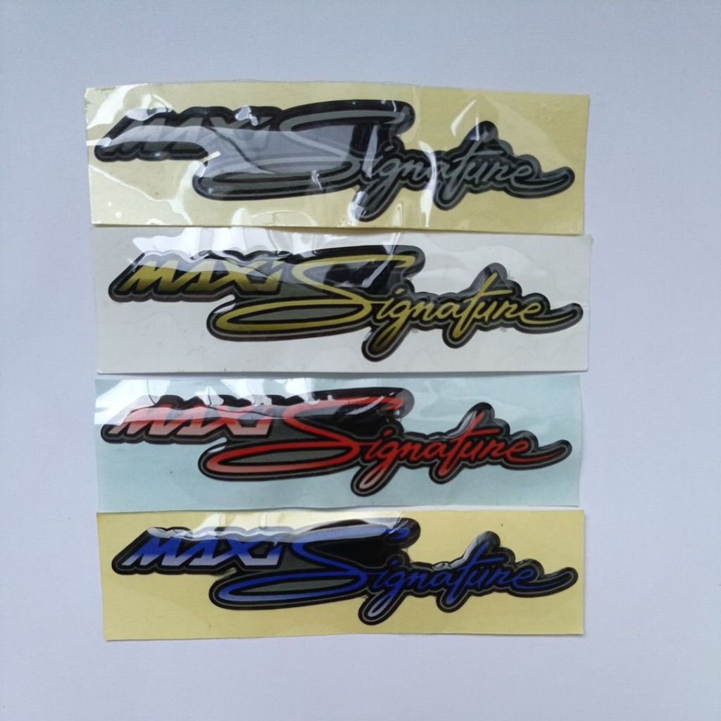 Sticker Maxi Signature 3D Stiker Timbul Maxi Signature