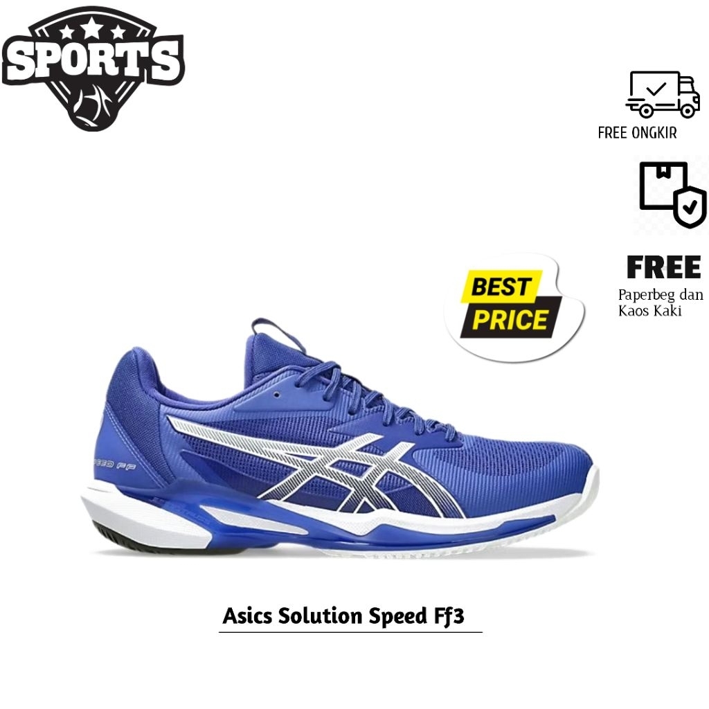 Sepatu Tenis Asics Solution Speed FF3 Blue White Original