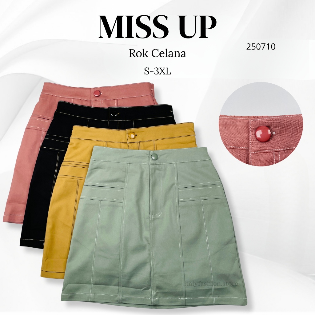 MISS UP Rok Celana Katun Stretch Import Wanita 250710