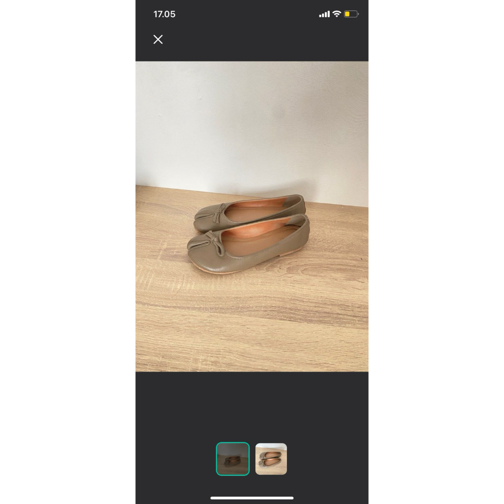 preloved cajsa aoki tabi shoes in taupe