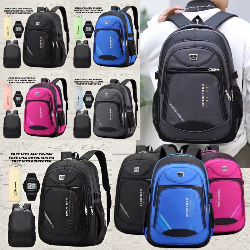 Tas Ransel sekolah pria wanita ransel anak SMP SMA dan SD jumbo