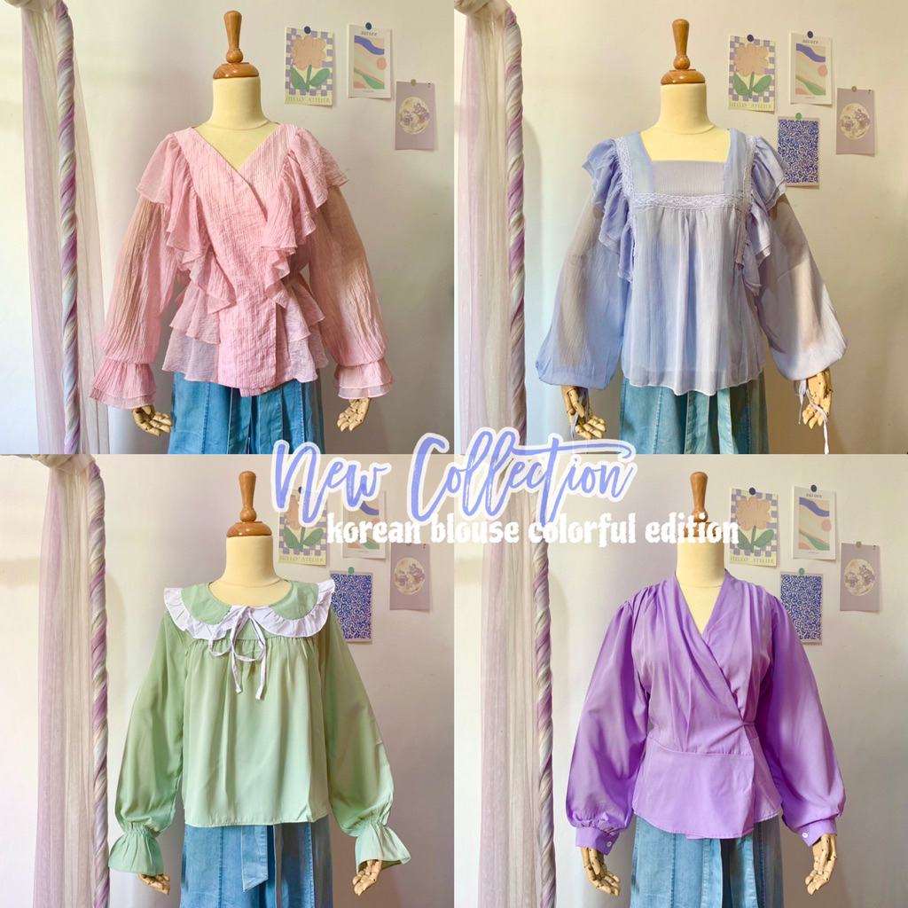 KOREAN BLOUSE SUMMER FLORAL&PASTEL EDITION (BLOUSE KOREA BAJU KOREA BAJU BKK)