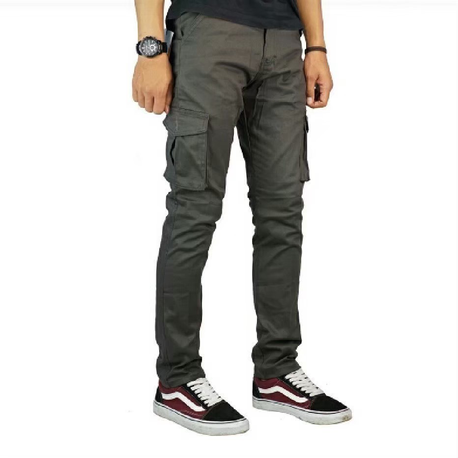 Malmo Celana Cargo Panjang Pria Outdoor Abu Tua Slimfit BIg Size S-5XL Premium Original