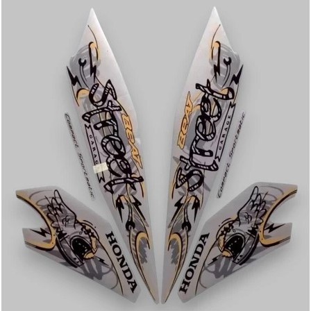 Stiker Striping BEAT STREET 2021 SILVER Sticker Lis Body Standar