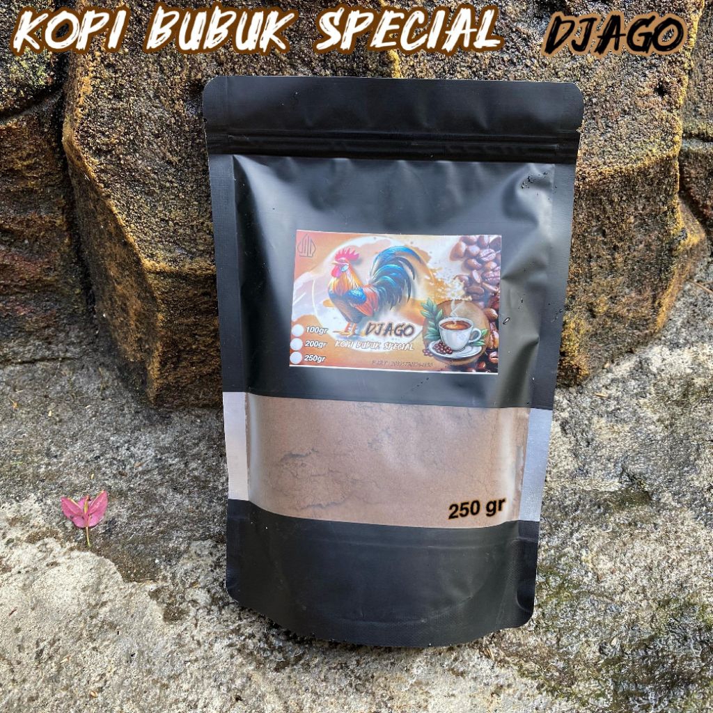 KOPI HITAM BUBUK . KOPI HITAM cap DJAGO. kopi hitam spesial enak murah