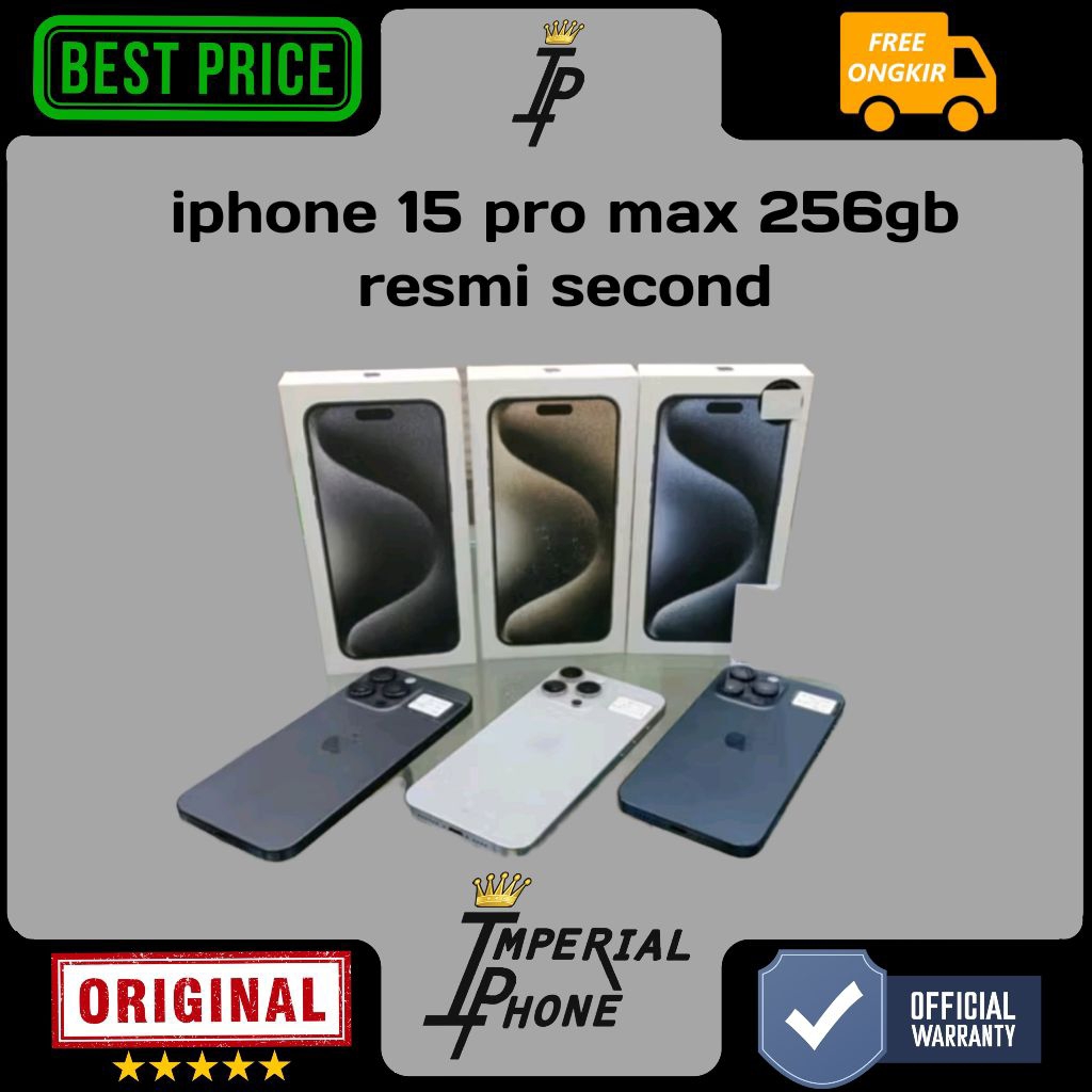 iphone 15 pro max 256GB resmi second