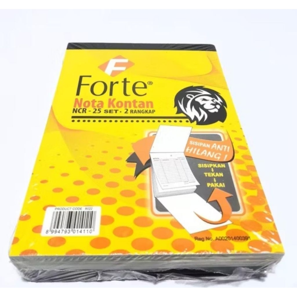 1 Pak Nota Kontan Besar 2 PLY Forte / Nota 2ply Besar B2