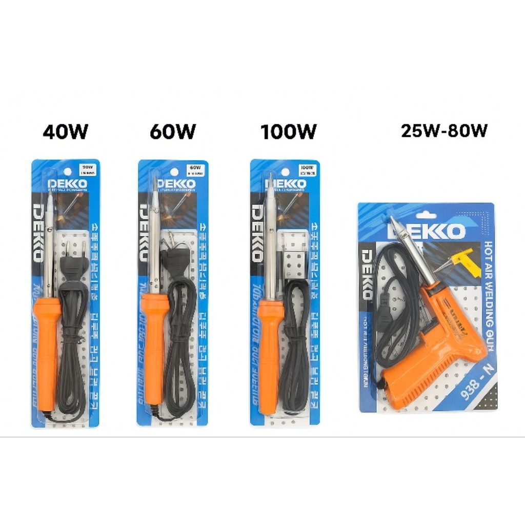 DEKKO SOLDER LISTRIK 40W 60W 100W 80W SOLDERING IRON SOLDER TEMBAK  MADEIN KOREA ORIGINAL