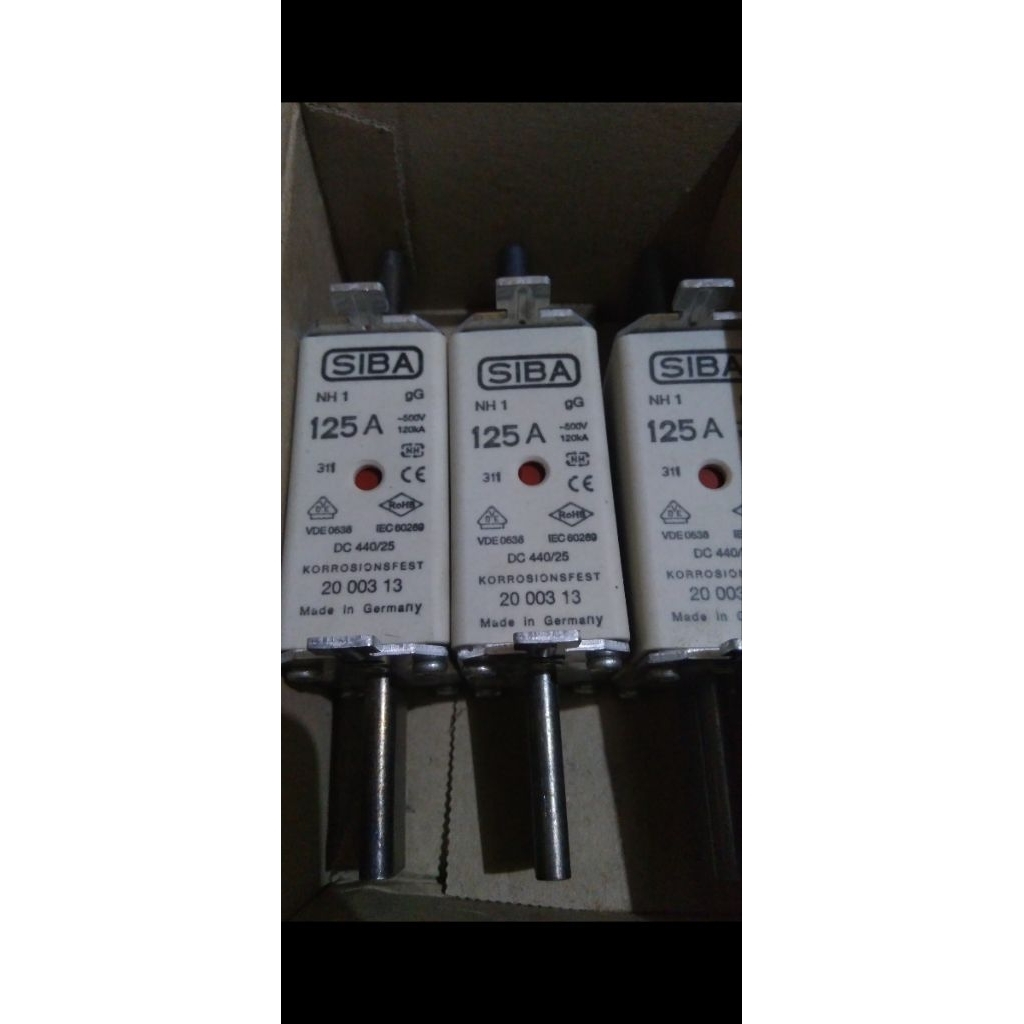 SIBA NH 1 FUSE 125A + KAKI SIBA ORIGINAL