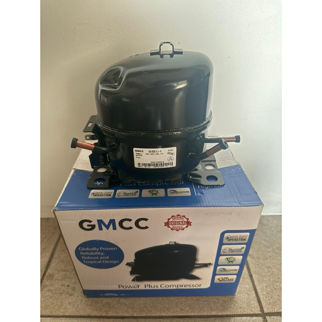 KOMPRESOR GMCC 1/6PK R134 | COMPRESSOR FREEZER/KULKAS/SHOWCASE/CHILLER 1/6PK R134A GMCC TYPE SE45E1J