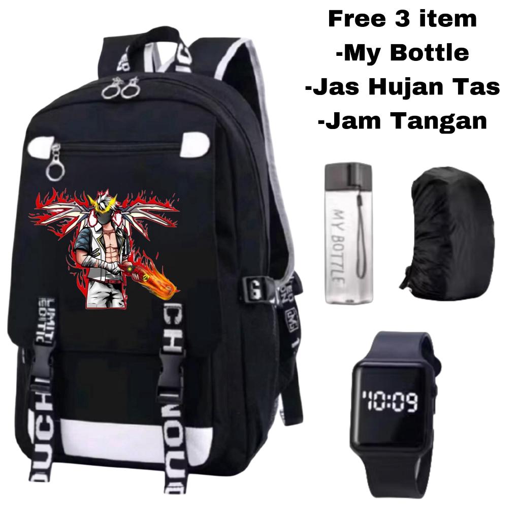 tas karakter Free Fire-tas ransel anak laki-laki FF