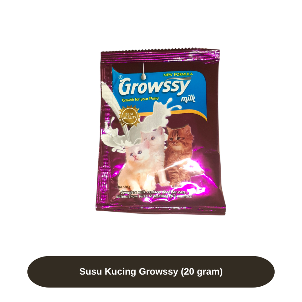 Growssy Milk 20 Gr Susu Anak Kucing Pussy Kitten 0-2 bulan