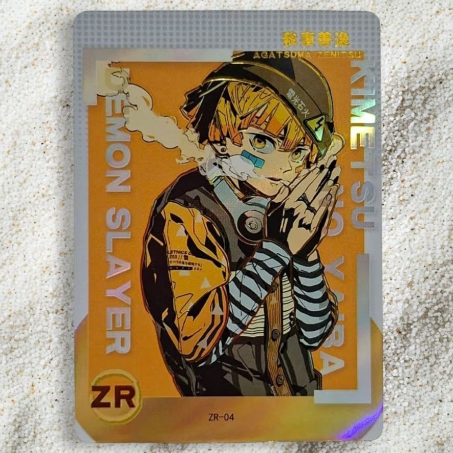 Kartu CCG Demon Slayer Agatsuma Zenitsu ZR