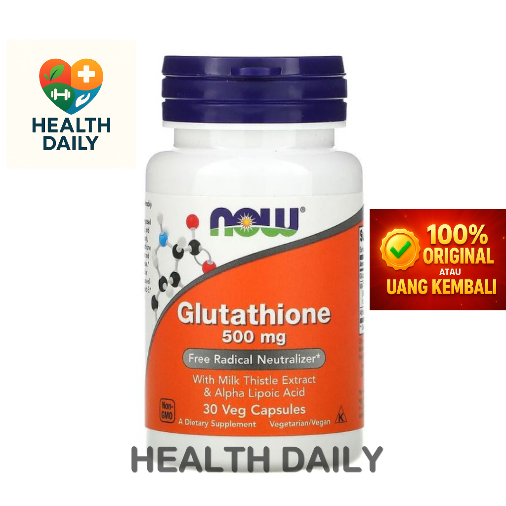 Now Glutathione 500 mg 30 Vcaps