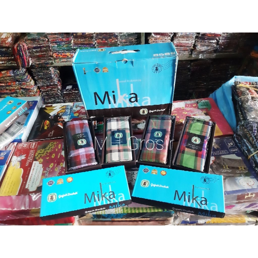 Grosir Sarung Gajah duduk Mika kotak isi 10 pcs