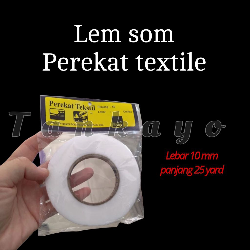 Lem som visofix | Perekat kain dua sisi | Lem kain tanpa jahit 1 roll