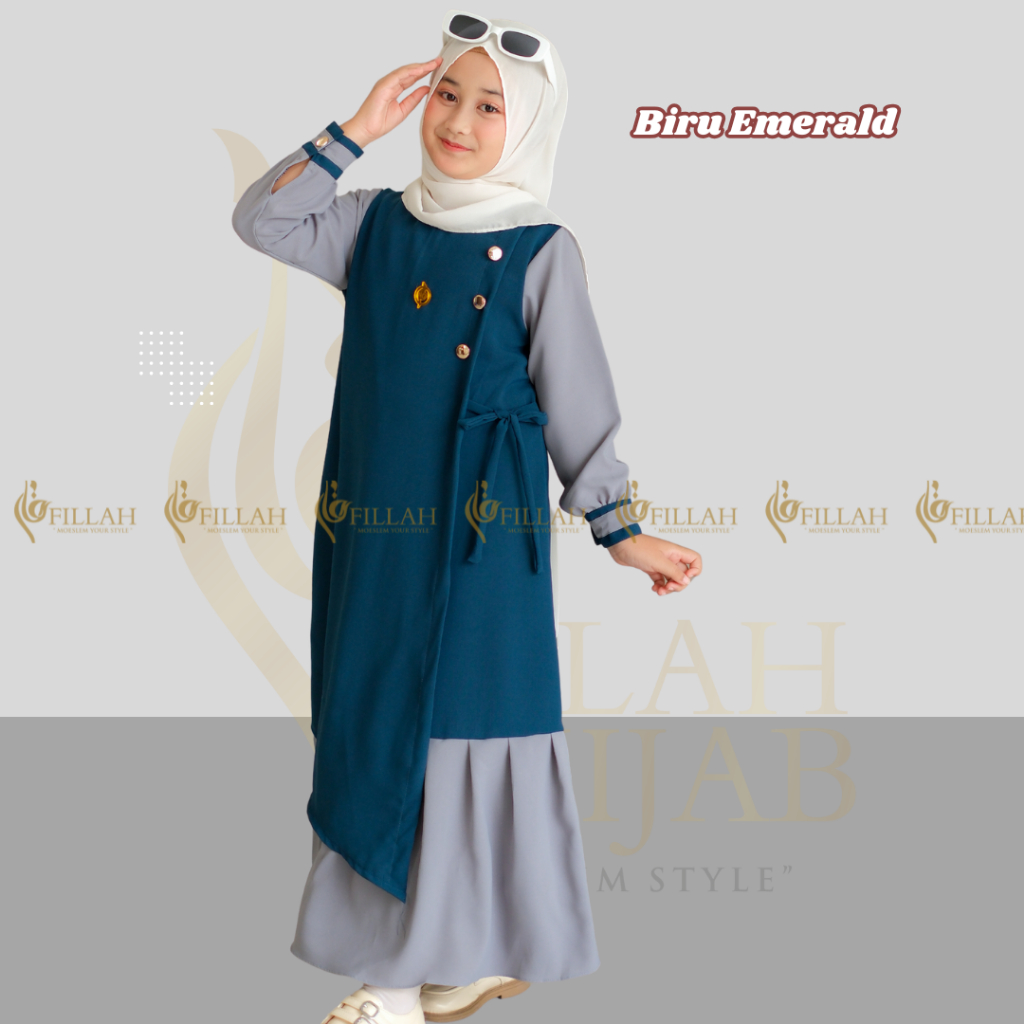 Gamis Anak Perempuan Umur 3-14 Terbaru 2026 Dress Muslimah 2-3Thn Ghames Idul Fitri Mewah Baju Ngaji