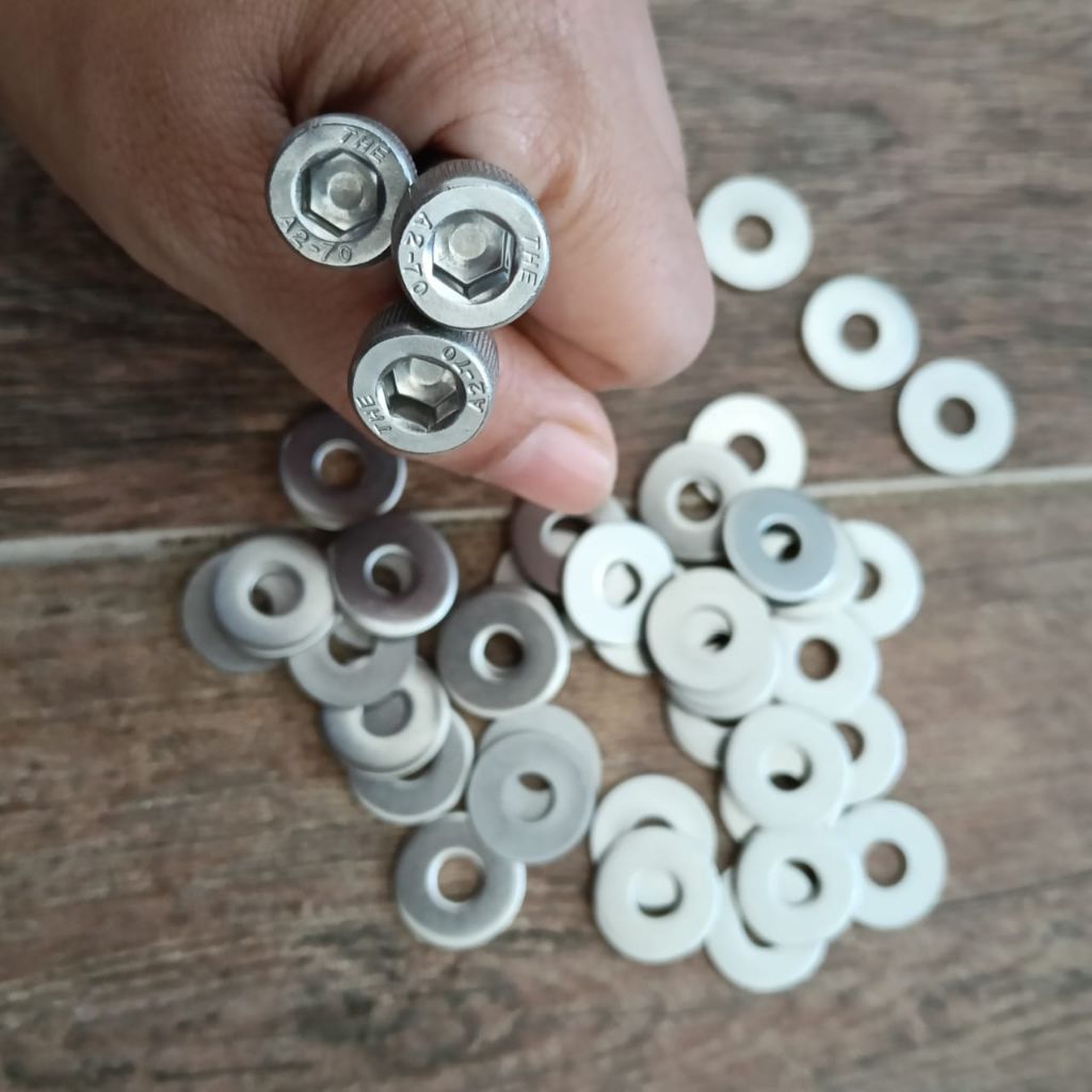 Baut Blok Mesin HONDA OLD CB 150R & OLD CBR 150R Fullset Crankcase Baut L Stainless Anti Karat 100% 