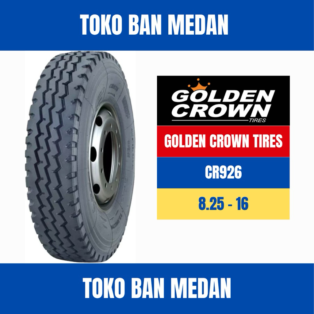 BAN TRUK GOLDEN CROWN CR926 825 R16 16 KAWAT ( KOMPLIT BAN DALAM DAN SELENDANG )
