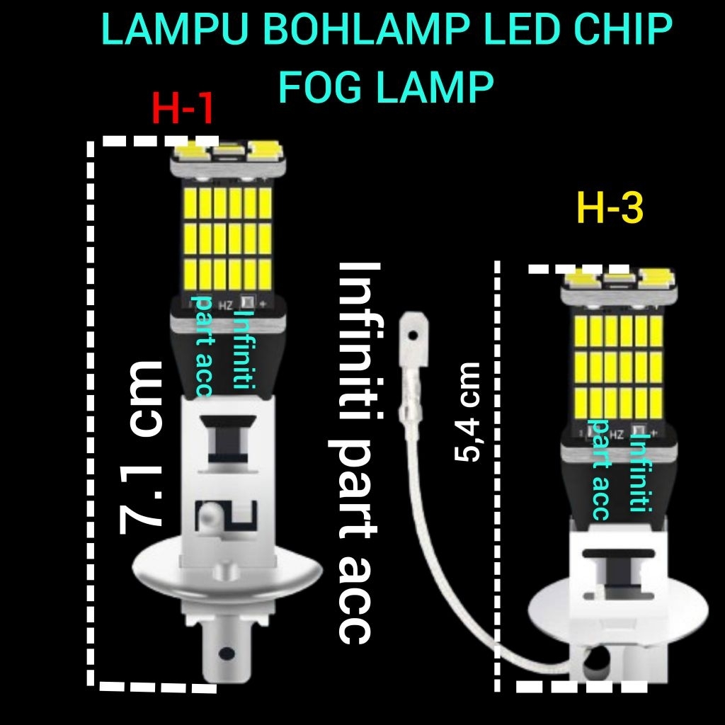 LAMPU FOG LAMP KABUT BOHLAM LED CHIP H3 KIJANG KAPSUL 7K VIOS GEN 1 PANTHER