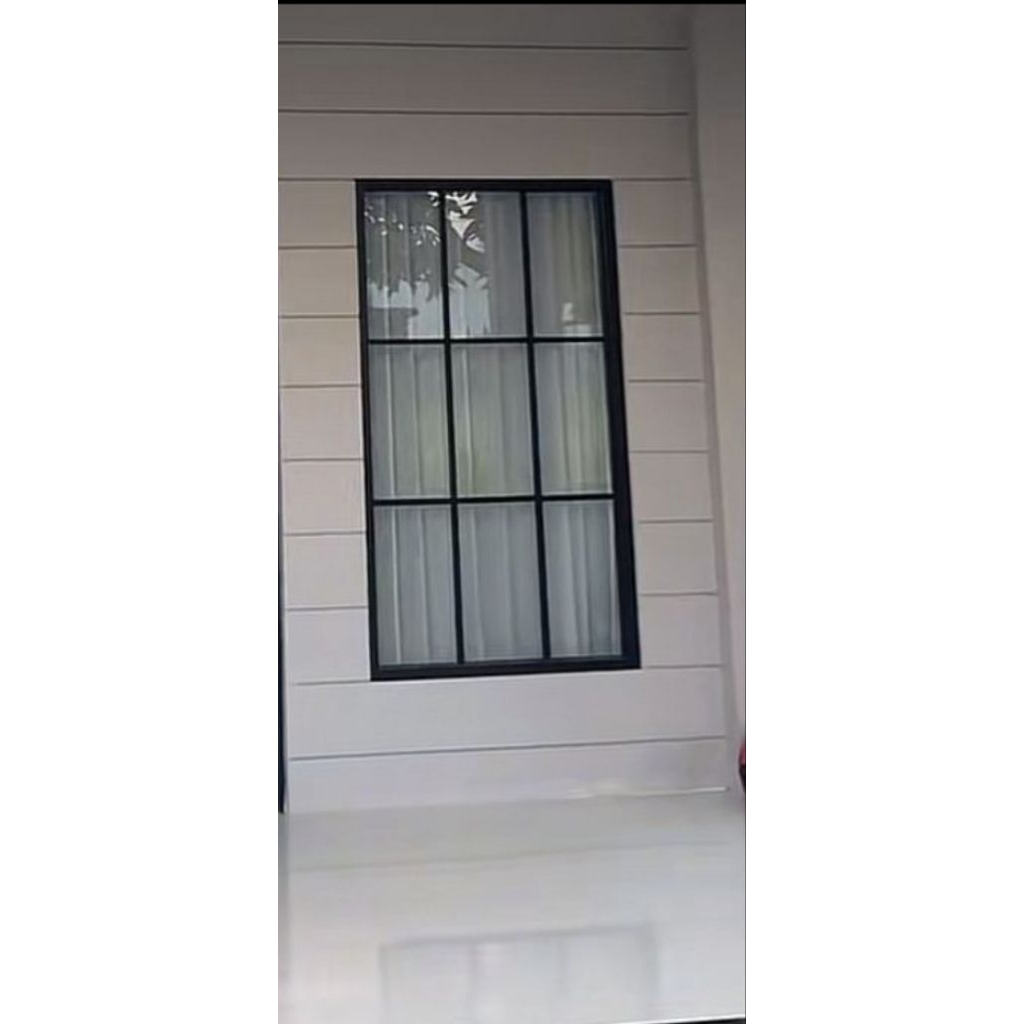 kusen jendela alumunium+ornamen ukuran L100xT160 gratis packing kayu