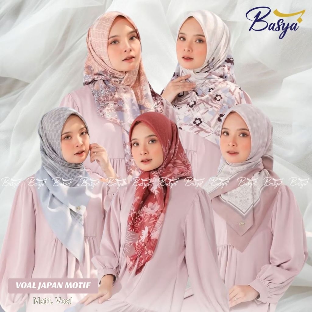 (SEGIEMPAT UMAMA VOAL JAPAN MOTIF ICON)•jilbab segiempat voal motif icon•kerudung segiempat•jilbab s