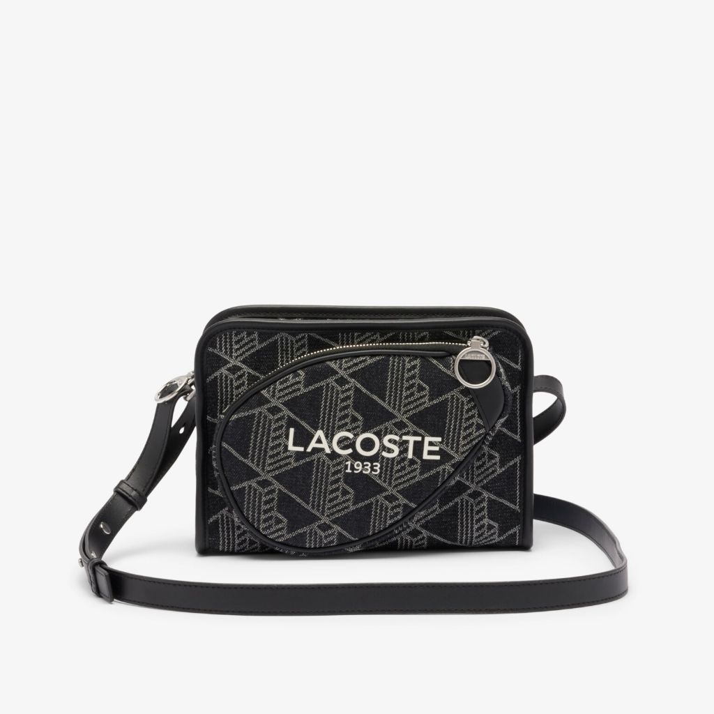 Lacoste Women's Heritage Jacquard Shoulder Bag Tas Selempang Wanita - Grey