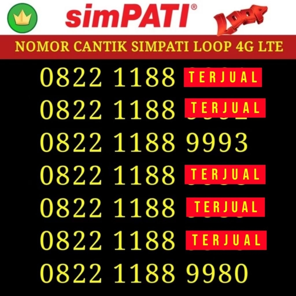 Perdana Simpati Loop Nomor Cantik simpati 9999 abab