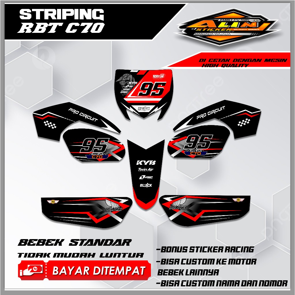 STRIPING RBT C70 - STRIPING VARIASI C70  DESAIN RACING