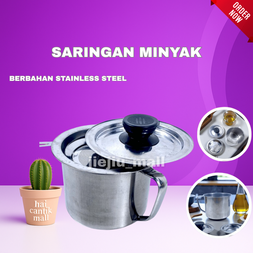 OIL POT SARINGAN MINYAK GORENG STAINLESS / WADAH SARINGAN MINYAK GORENG / TEMPAT MINYAK GORENG STAIN