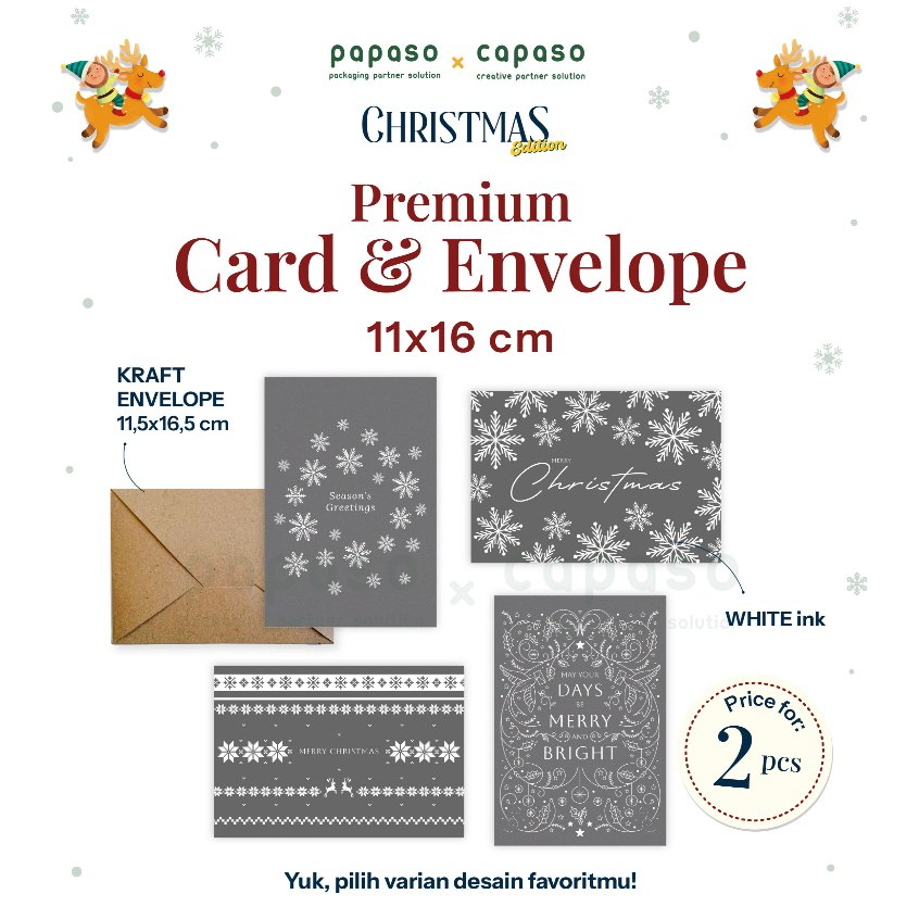 Premium Card & Envelope Christmas / Amplop Christmas / Amplop Natal