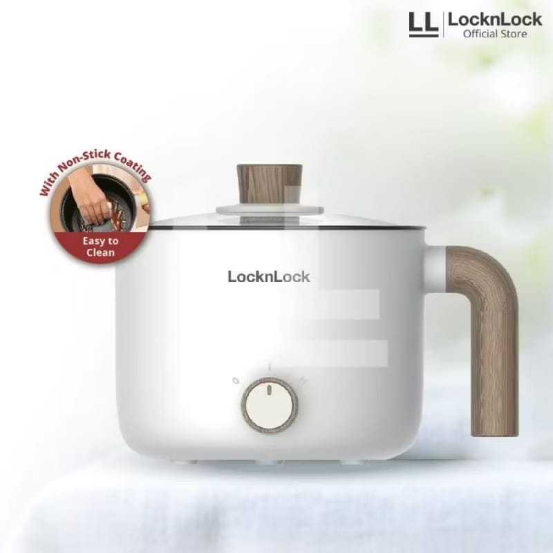 LocknLock Multi Cooking Pot EJP118WHT 1,5 Liter Lock&Lock Panci Listrik 1,5 Liter