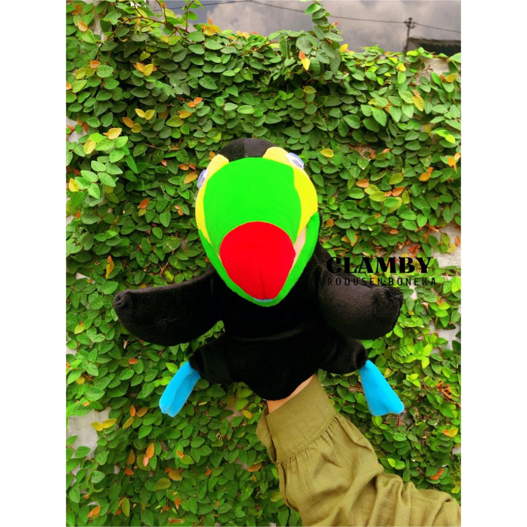 Puppet Muppet Burung Toucan Boneka Burung Kakak Tua Muppet Burung Enggang Boneka Dongeng