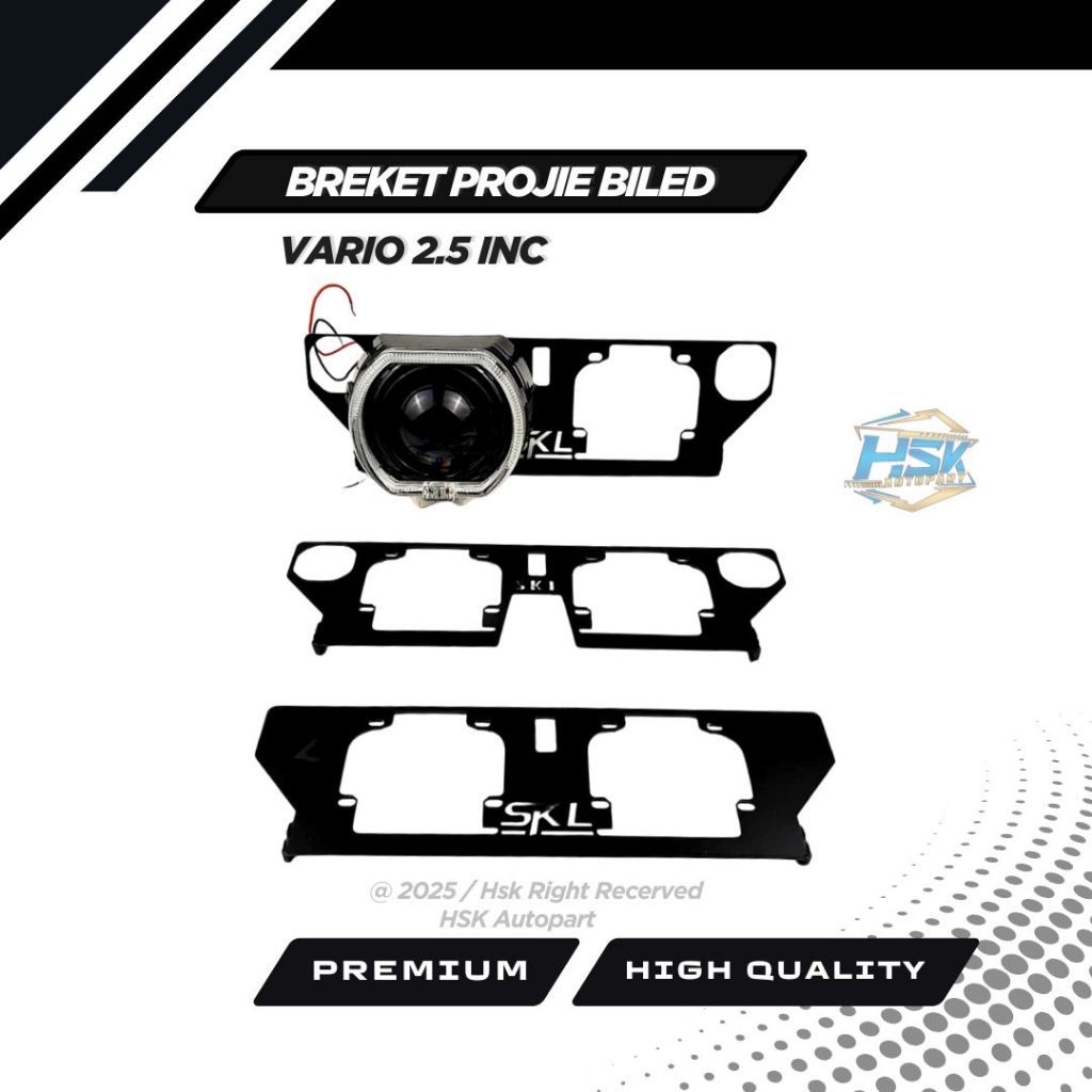 Bracket Biled Aes Turbo Se 2.5 in & Wst Vario 125/150 New 2018-2023 Vario 160 New D2 Laser Biled