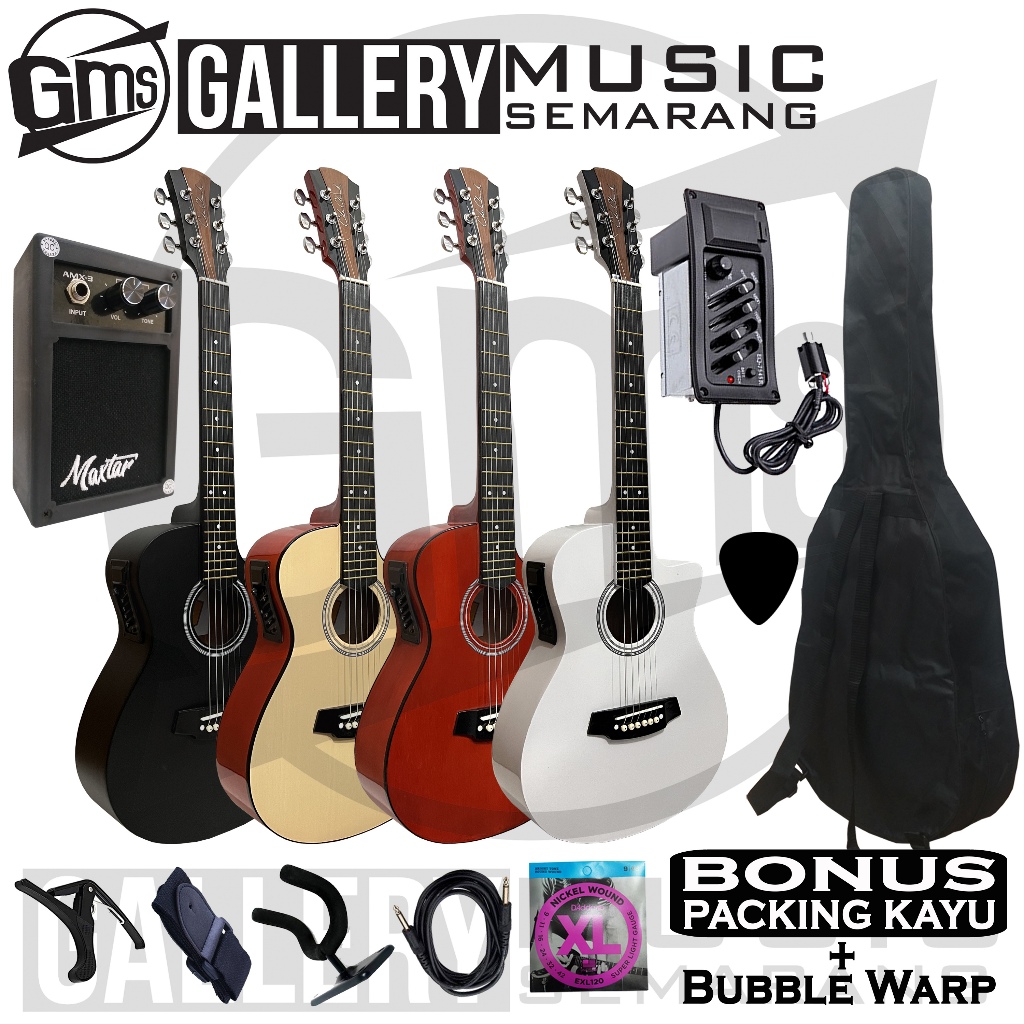 KHUSUS INSTANT Gitar Akustik Elektrik ¾ Cole Clark ¾ Custom Tanam Besi
