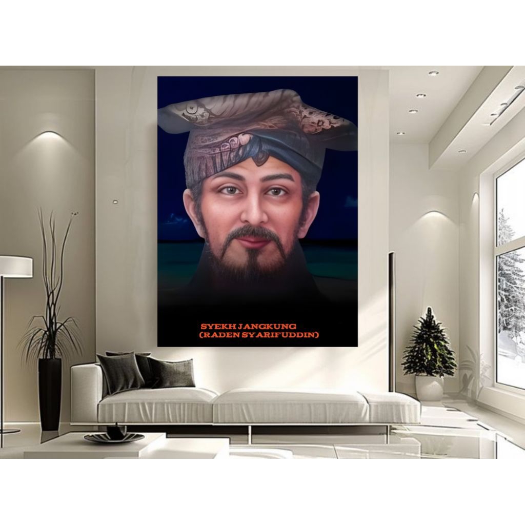 poster cetak gambar SYEKH JANGKUNG,extra jumbo,lukisan cetak,dekorasi rumah yanpa bingkai