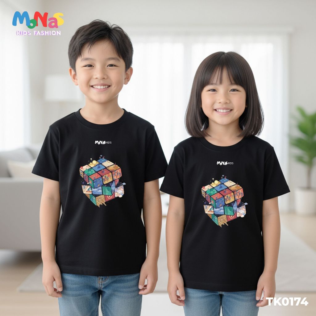 WINKIDS-  KAOS MOTIF ROBUX INVASION LAKI-LAKI Usia 1-16 Tahun Bahan Katun Lembut Nanggung TK00174