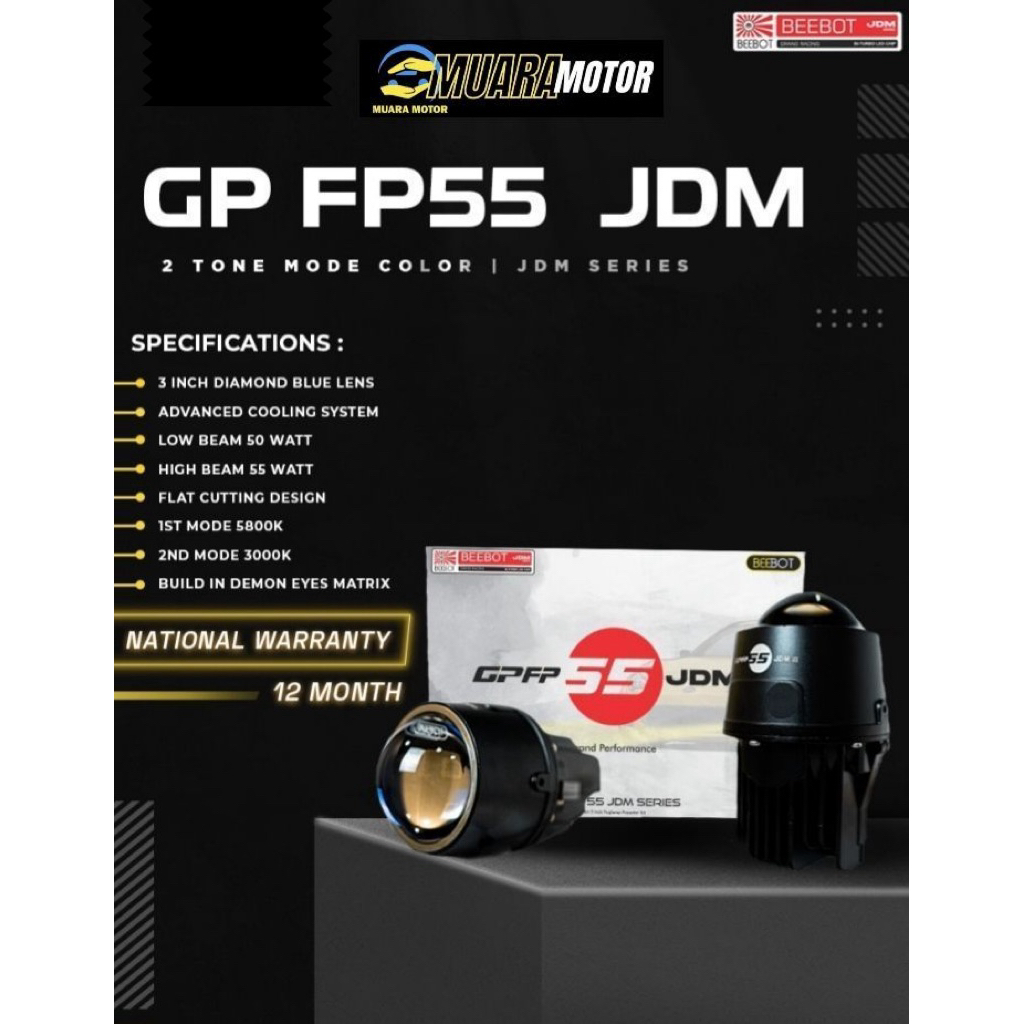 BEEBOT BILED FOGLAMP PROJECTOR 3inch - GP FP55 JDM