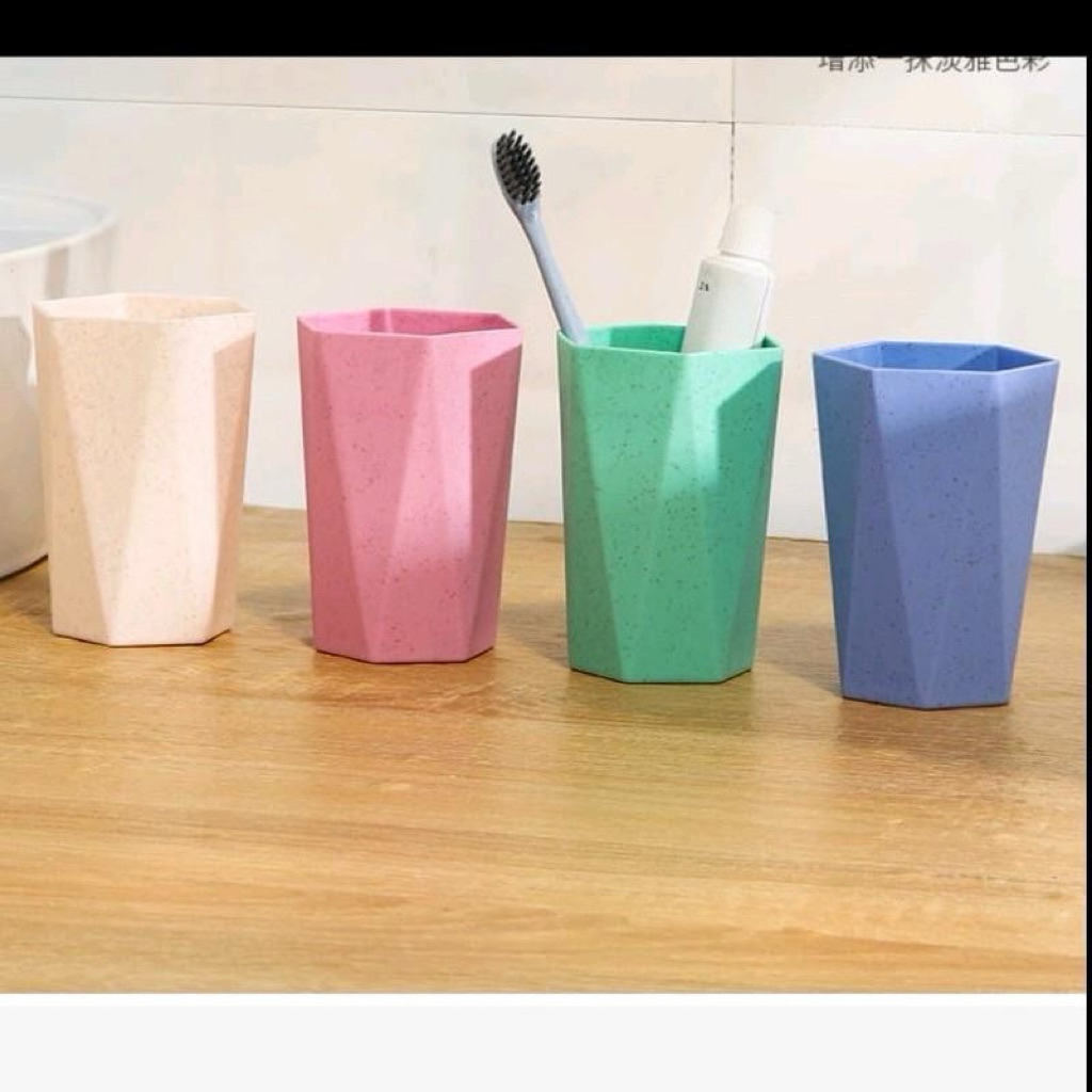 Gelas Jerami Gandum Ramah Lingkungan / Gelas segienam ramah lingkungan