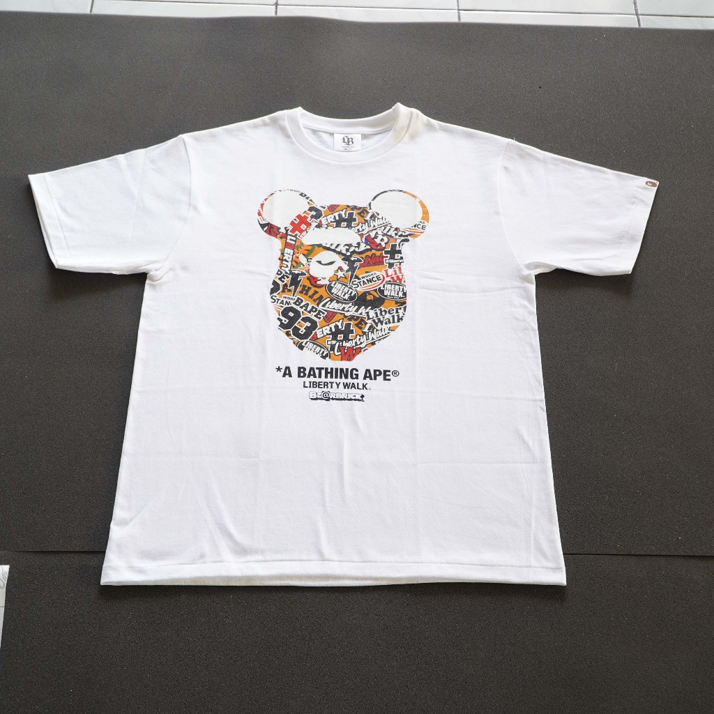 Kaos Bape x LBWK T-Shirt 1L23110913 White sz L Original Jepang